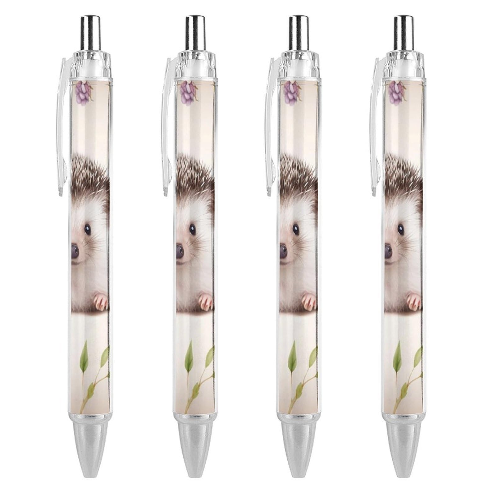 Stylos à bille rétractables encre noire douce pointe fine 0,5 mm - 8