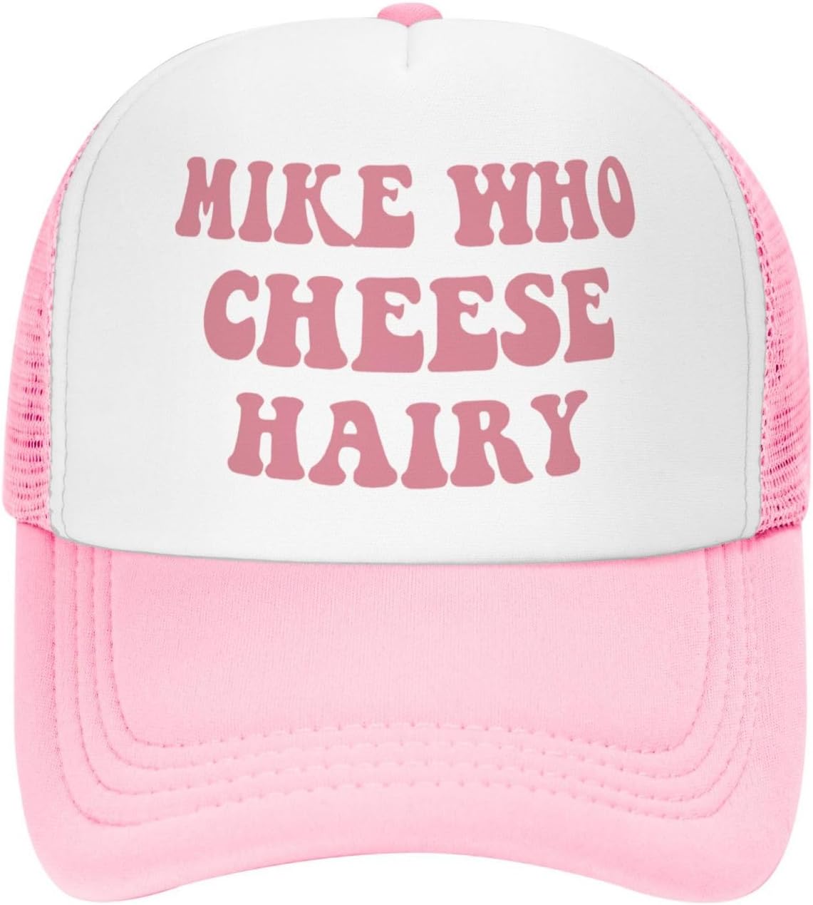 Mike Who Cheese Hairy Trucker Hat Unisex Adult Funny Classic Hats Adjustable Fishing Cap Pink, One Size-Large