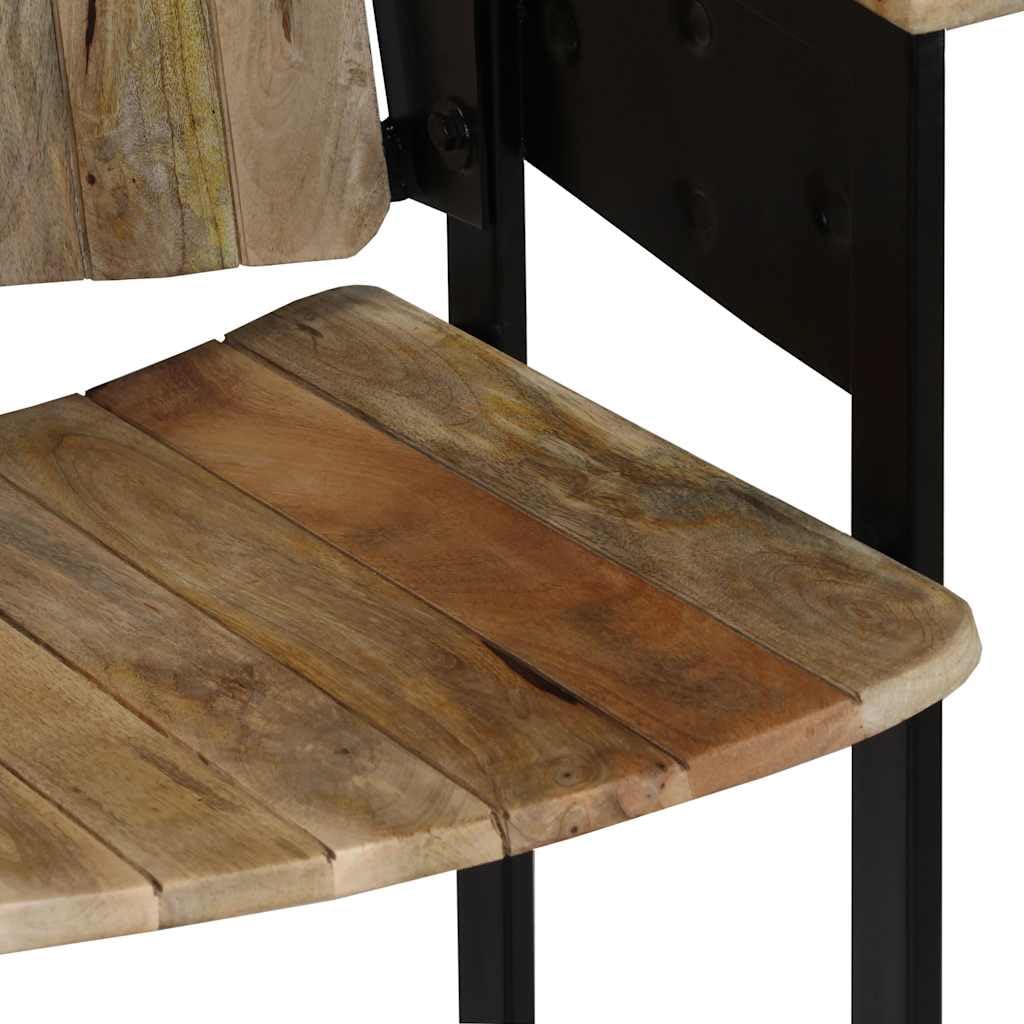 vidaXL Legno Massello di Mango e Acciaio Panca 2 Posti 102x55x83 cm Sedile