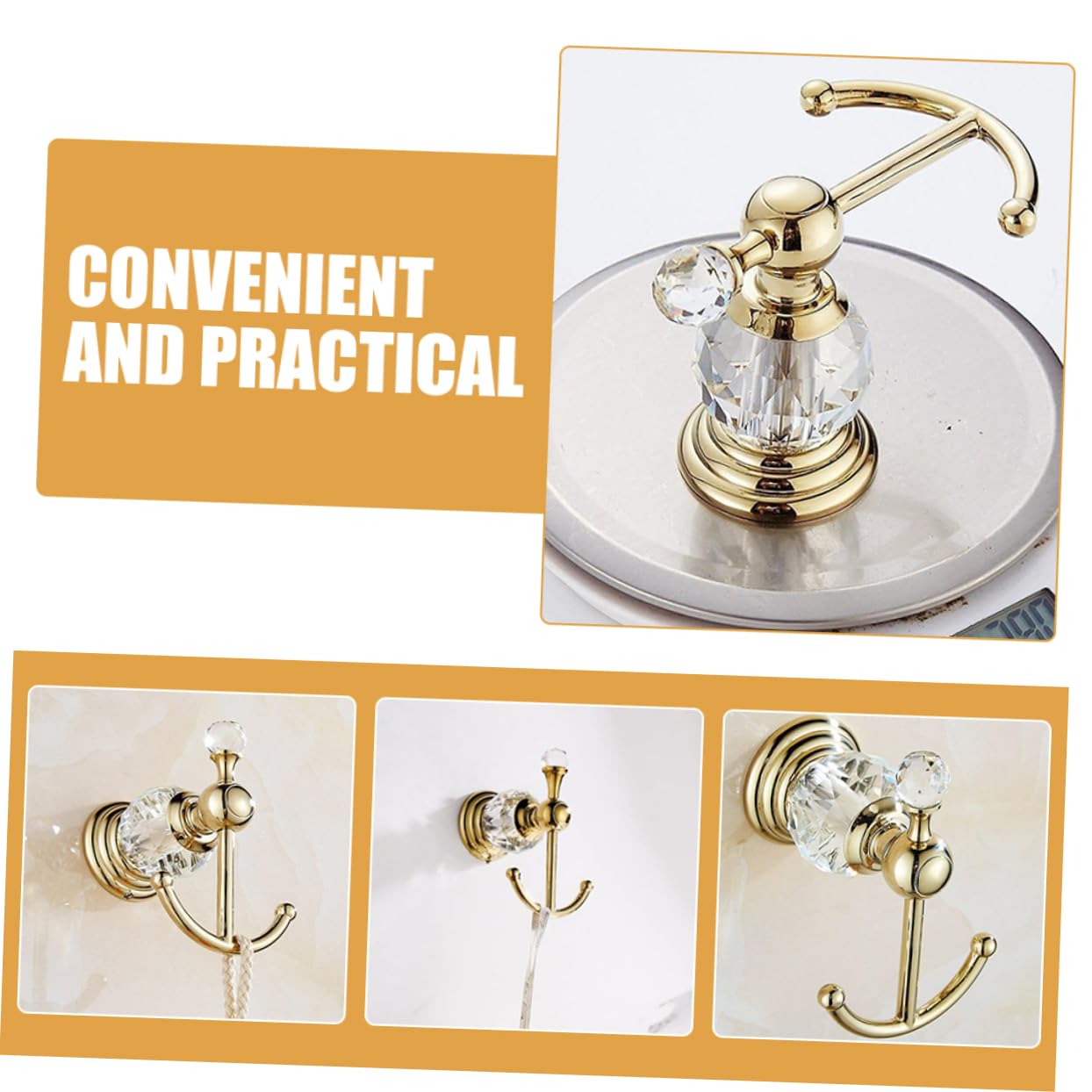 WOONEKY Gancho De Pared Para Toallas y Ropa Soporte Resistente De Inoxidable Para Baño y Cocina Accesorio Decorativo y Funcional Para Colgar Prendas y Toallas
