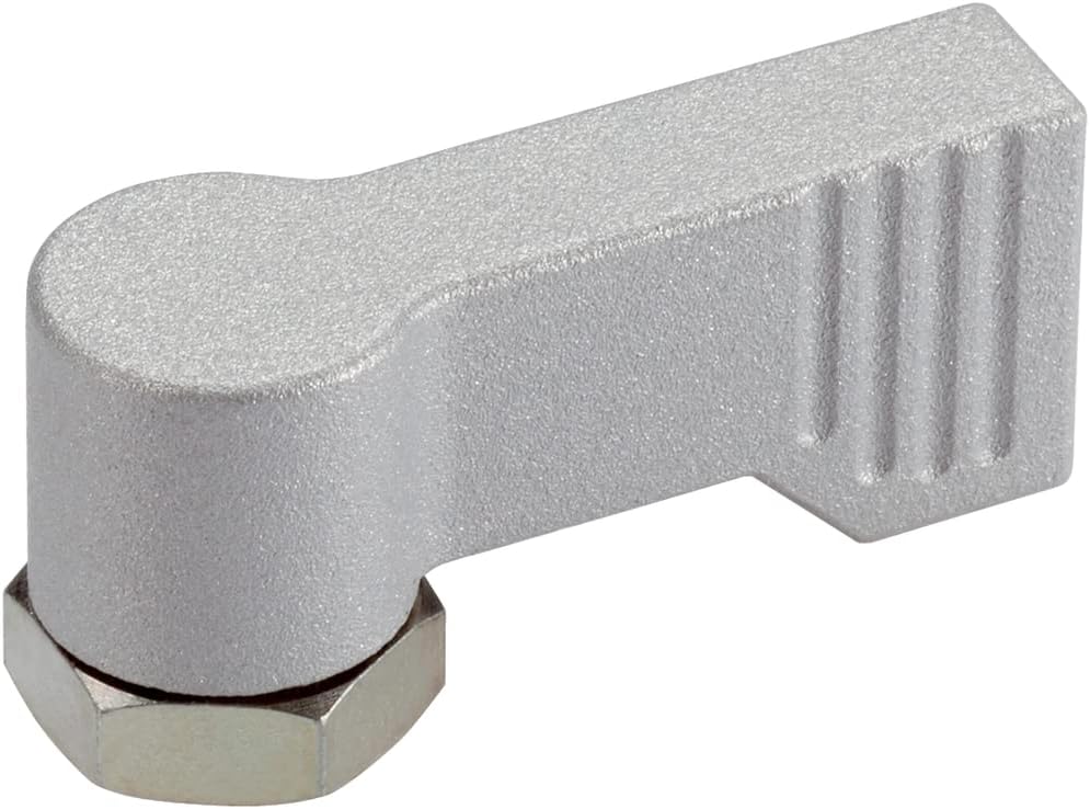 24101.0234 Rotary Latch Wing Handle Single Sided/with Internal Thread | D1 = 17 mm / L1 = 55 mm/Silver