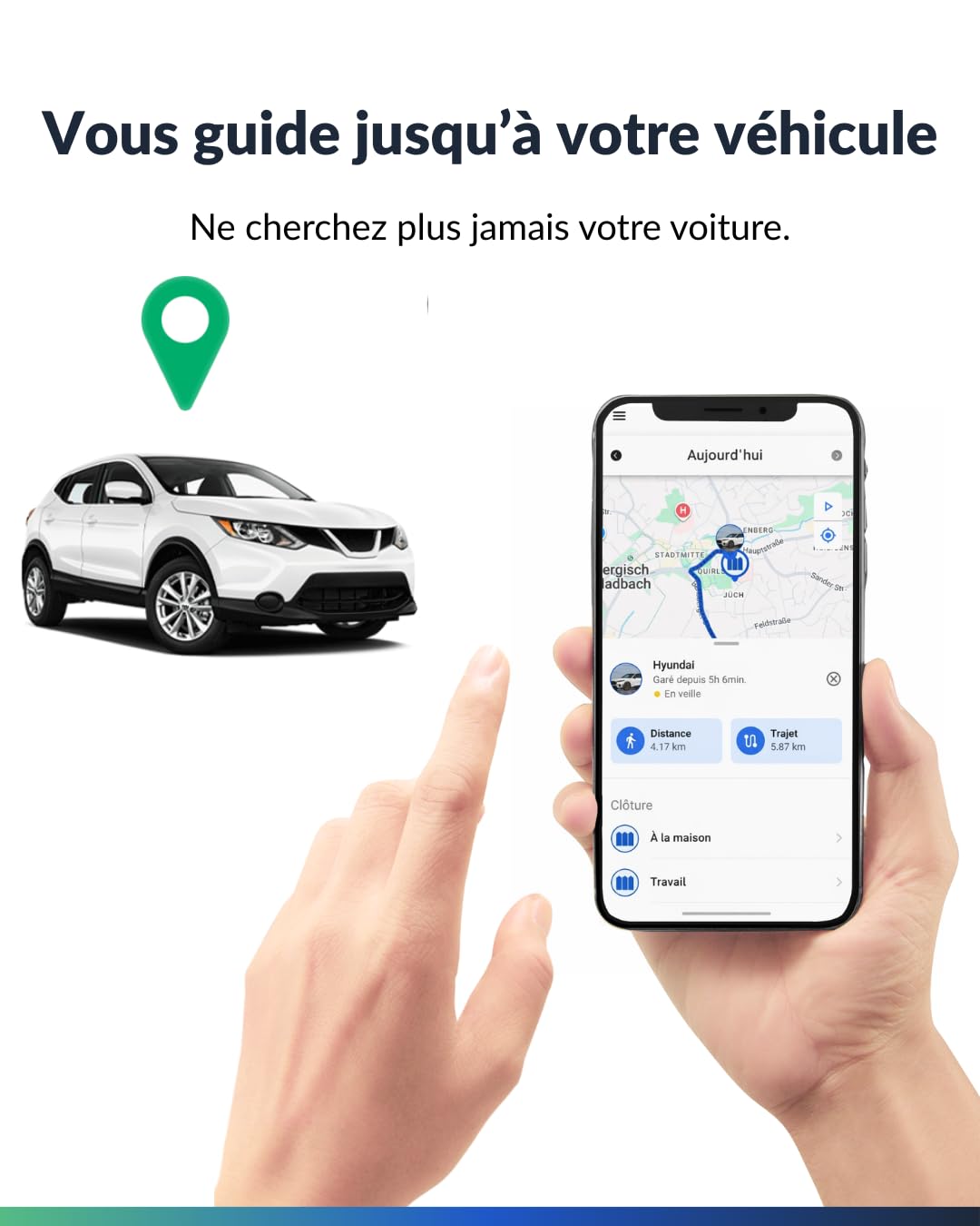 Tracker GPS Comeback sans abonnement avec Carte SIM, magnétique ou intégré, UE, Royaume-Uni et Suisse, Activation par paiement Unique, Application Gratuite