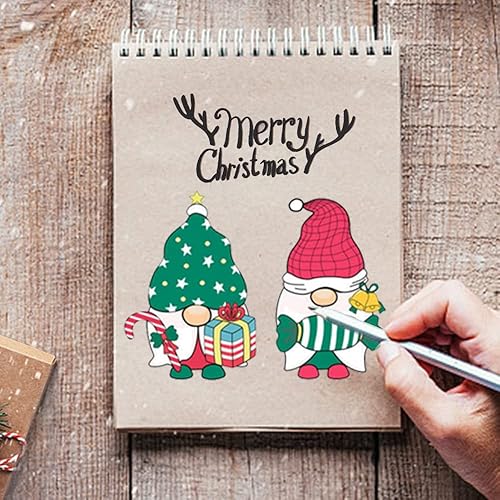 Miniatura 5 de Hying Gnomos de palabras de Feliz Navidad sellos transparentes para hacer tarjetas árbol de Navidad copos de nieve sellos de goma transparentes para