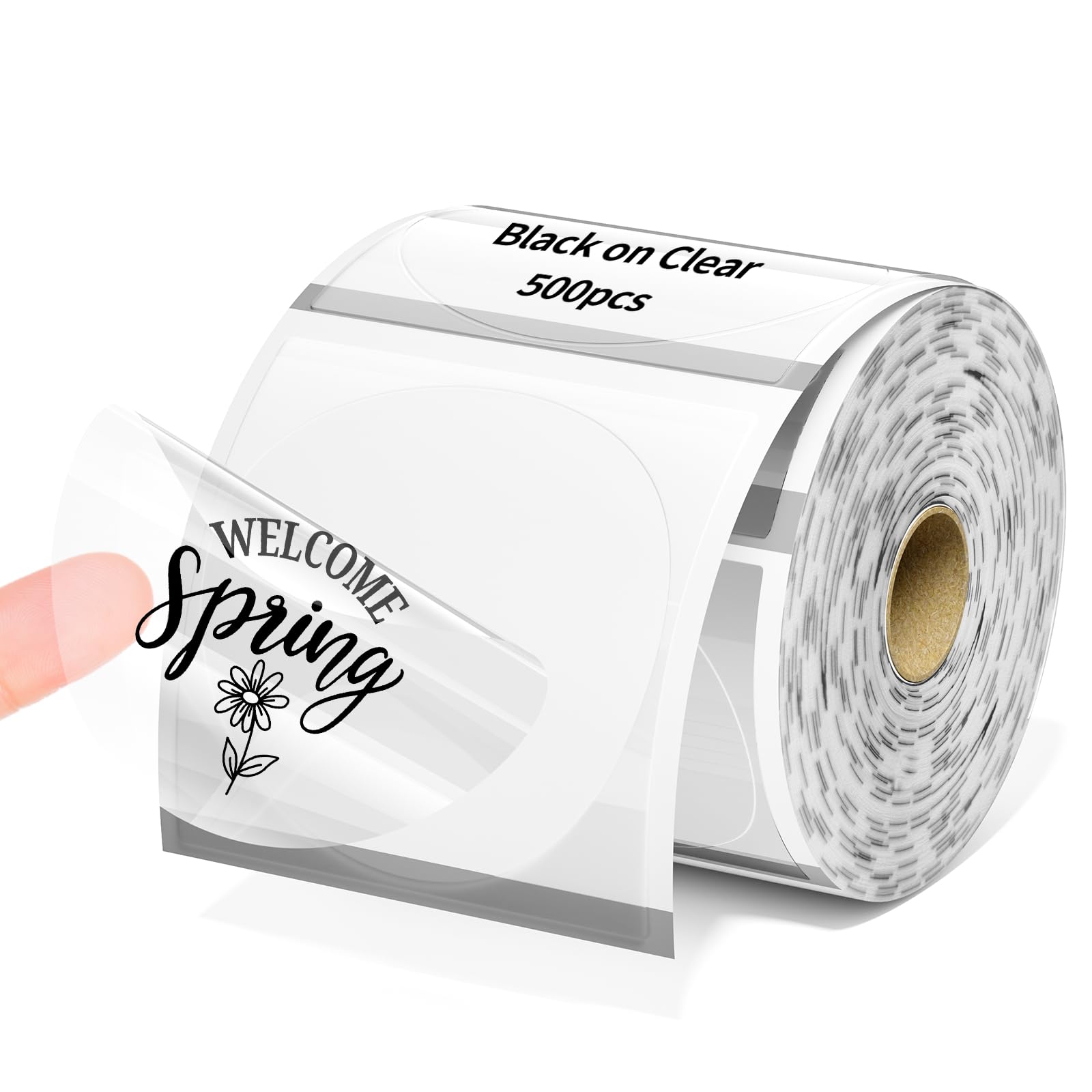 Phomemo 2” Circle Thermal Label, Self-Adhesive Round Sticker Labels, Circular Direct Thermal Printer Labels for Phomemo 241bt, D520BT, 344WF Label