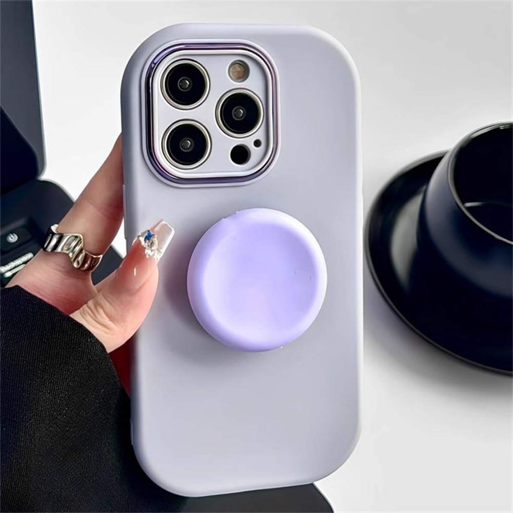 Coque silicone iPhone 14 Pro violette antichoc et souple - 7