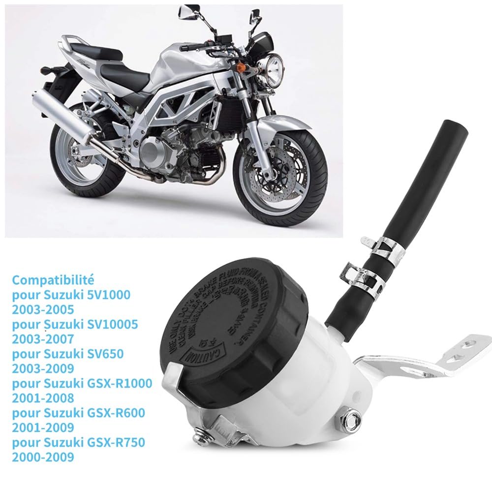 Réservoirs De Liquide De Freins Z750, Bouteille De Liquide De Réservoir D'huile De Maître-cylindre De Moto Avec Support Pour Cessoire De Rempl Ement Sv650 03-09 Sv100s 03-07 Brake Fluid Reservo bocal