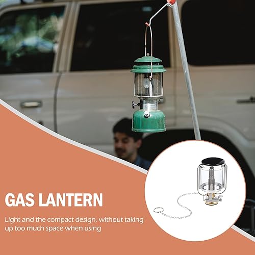 Miniatura 9 de Linterna de gas para acampar al aire libre con bolsa de almacenamiento y lámpara de combustible para senderismo, iluminación de tienda de campaña de