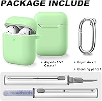 Vista 81 de Funda para AirPods Pro con kit de limpieza, funda de silicona suave para Apple AirPod Pro de 1ª/2ª generación, accesorios de funda AirPods Pro/Pro 2