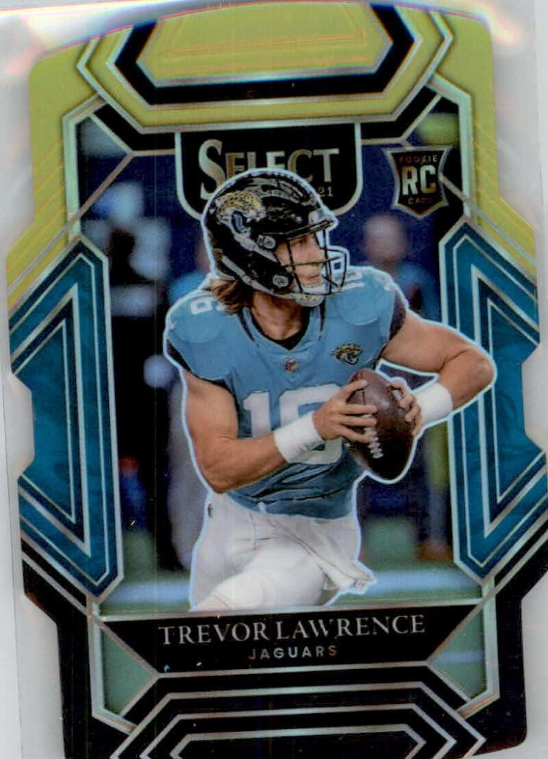2021 Panini Select Black and Gold Prizm Die-Cut #243 Trevor Lawrence Jacksonville Jaguars Club Level Official NFL Football Card in Raw (NM or Better) Condition