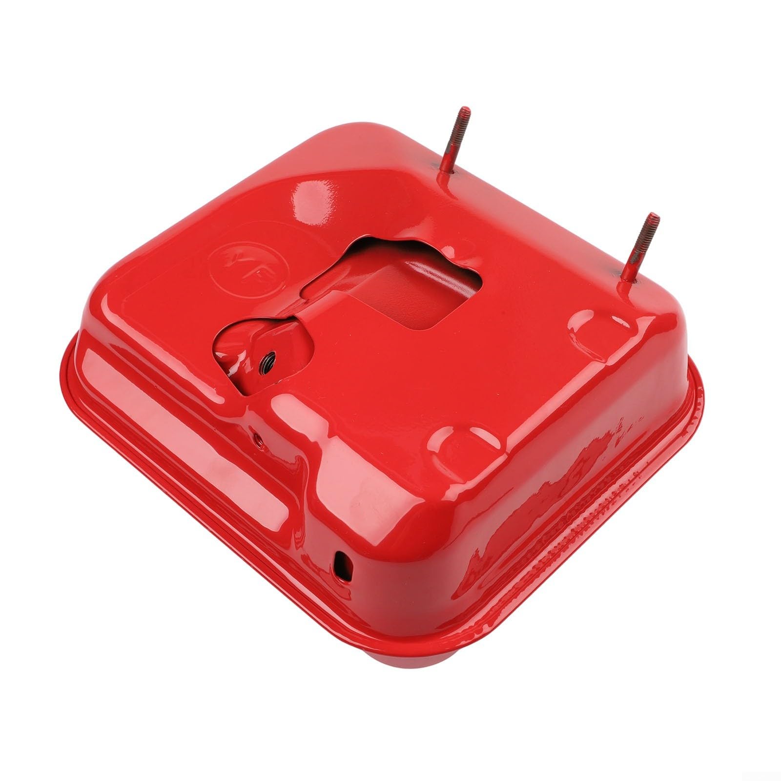 Conjunto de tanque de 3.6L con tapa y filtro para GX140 para GX160 para motores GX200, tanque de gas de repuesto de hierro grueso (rojo)