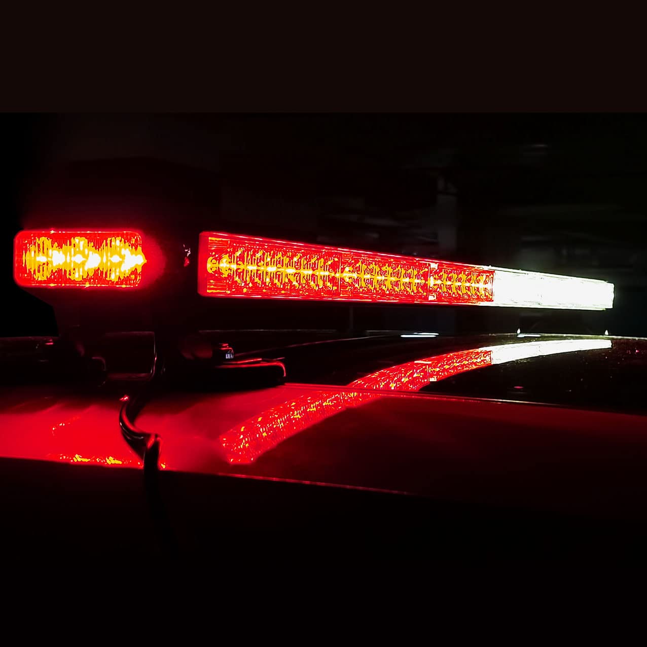 38.2 Inch 78 Led Strobe Flashing Light Bar Double Side Emergency Hazard Warning Lighting Bar with Magnetic for Car Truck Roof Safety-Red White(6-Bar)