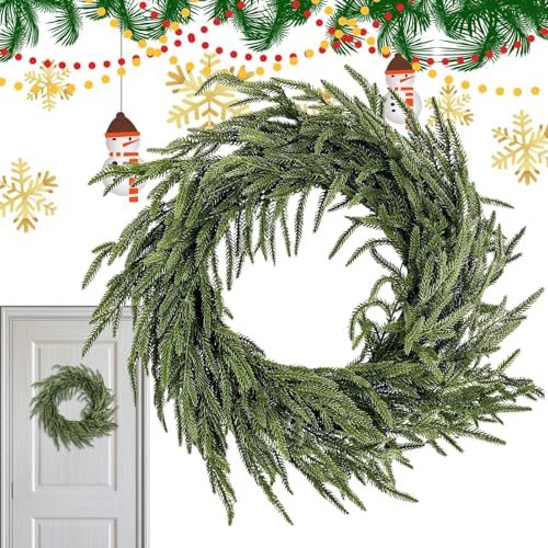 Weihnachtskranz Real Touch 50 cm, Kiefern Adventskranz, Girlande Deko...