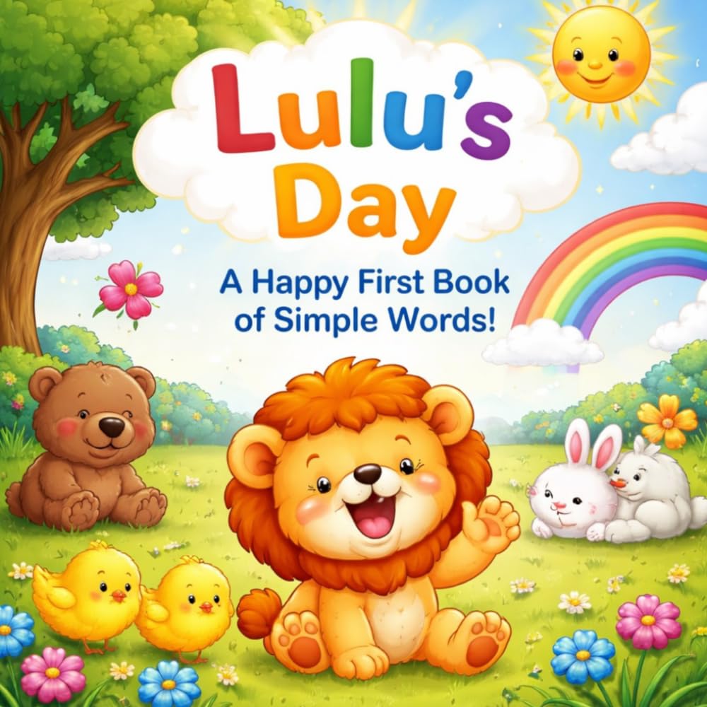 Lulu the Little Lion: Simple & Cute Animal Story Coloring Book