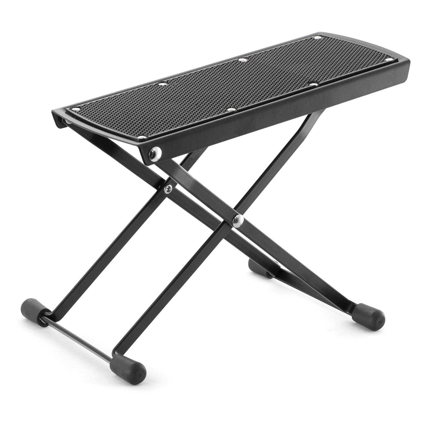 NALACAL Guitar Footstool Height Adjustable Folding Footrest for Classical, Acoustic Electric Guitar | Black