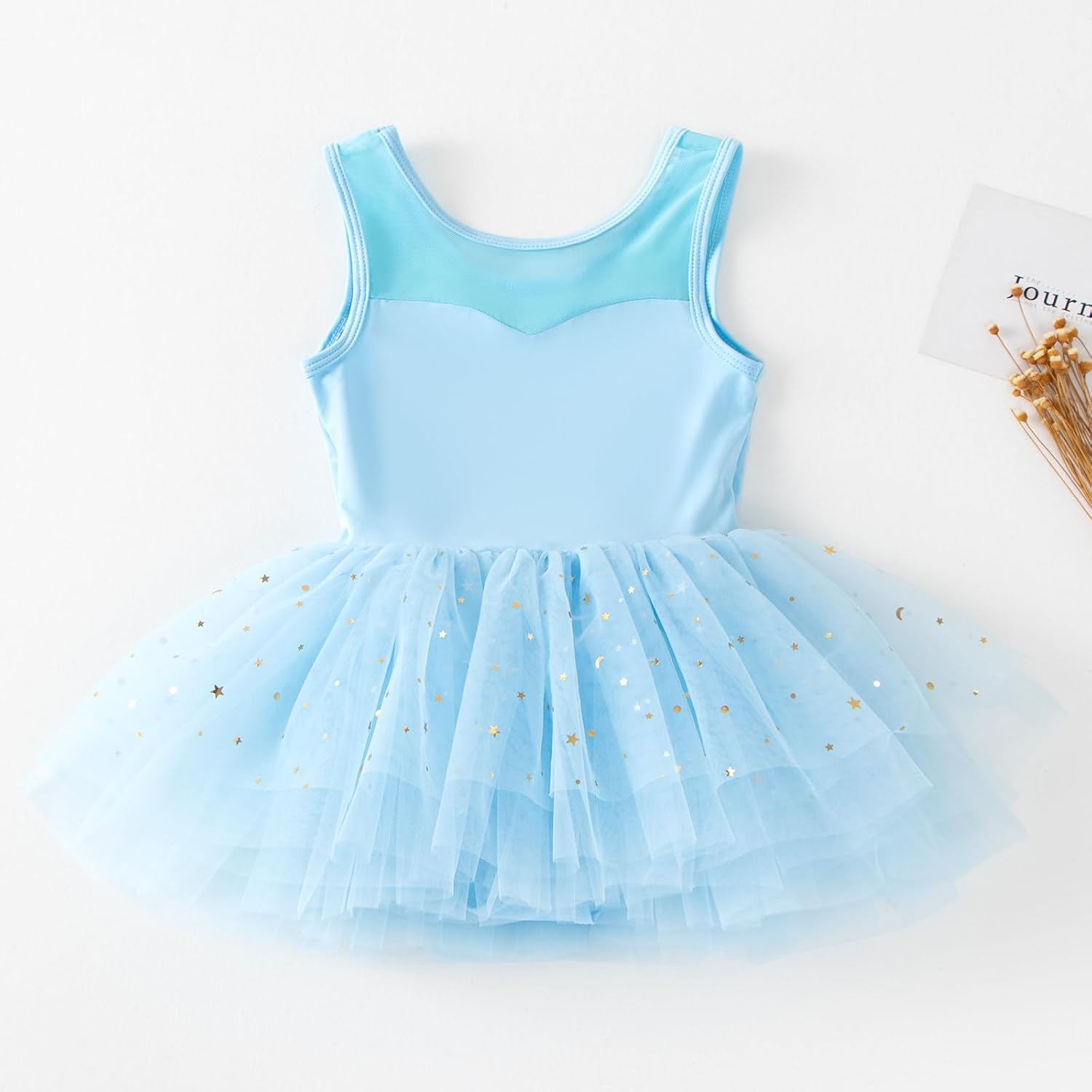 KARETT Ballet Leotards for Girls 1-7Years with Snap and Sparkly Princess Tutu Skirt Ballerina Dress - Image 3