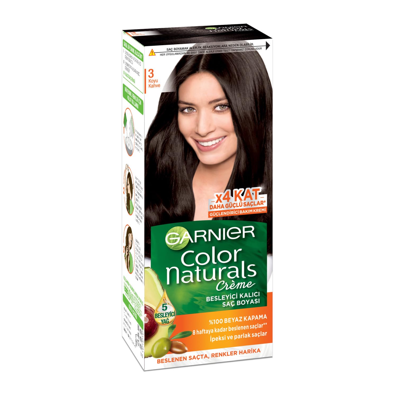 Garnier Color Naturals Saç Boyası 3 Koyu Kahve