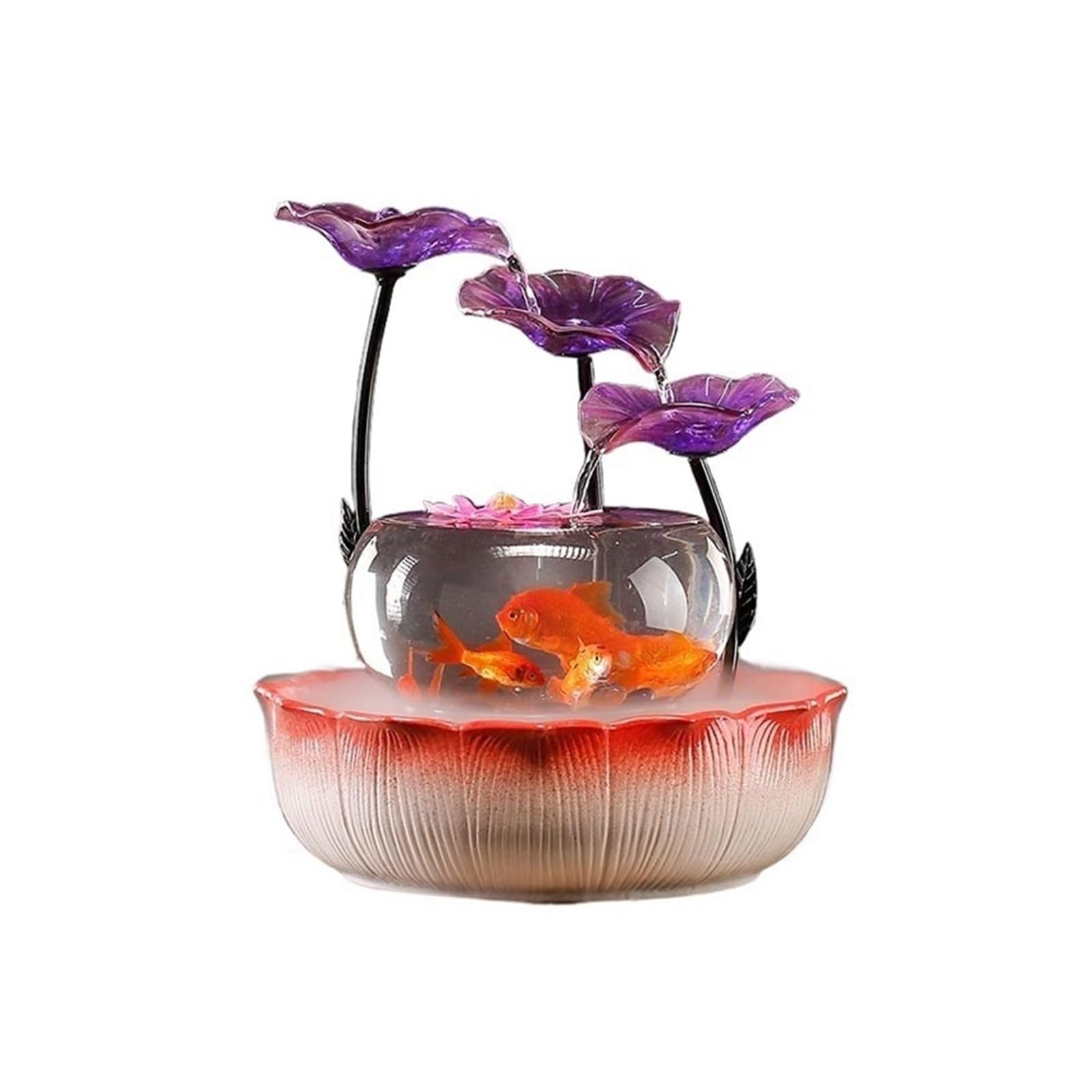 ZTHYSHOZ Tabletop Fountain Waterfall Indoor Tabletop Fountains, Luxury-style Fish Tank Water Ornament Home Office Desktop Decorations