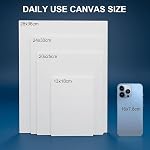 Canvas Panels 4x12 Inch 12-Pack, 10 oz Triple Primed Acid-Free 100% Cotton Blank Canvases for Painting, Long Flat Canvas Board for Oil Acrylics Watercolor & Tempera Paints