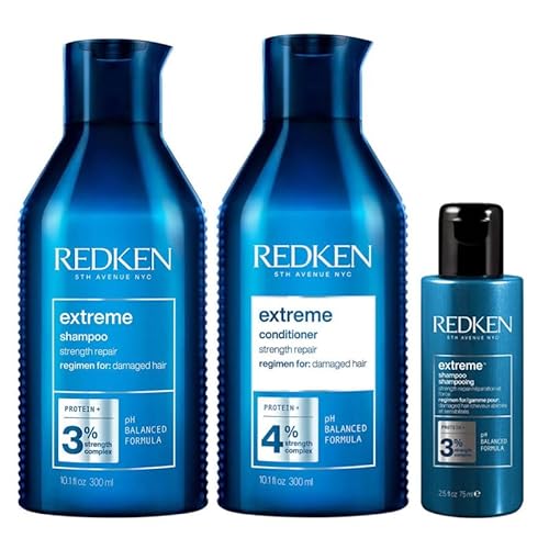 Redken PACK Extreme Shampoo 300ml, Extreme Conditioner 300ml, Redken GIFT WITH PURCHASE Extreme Shampoo 75ml