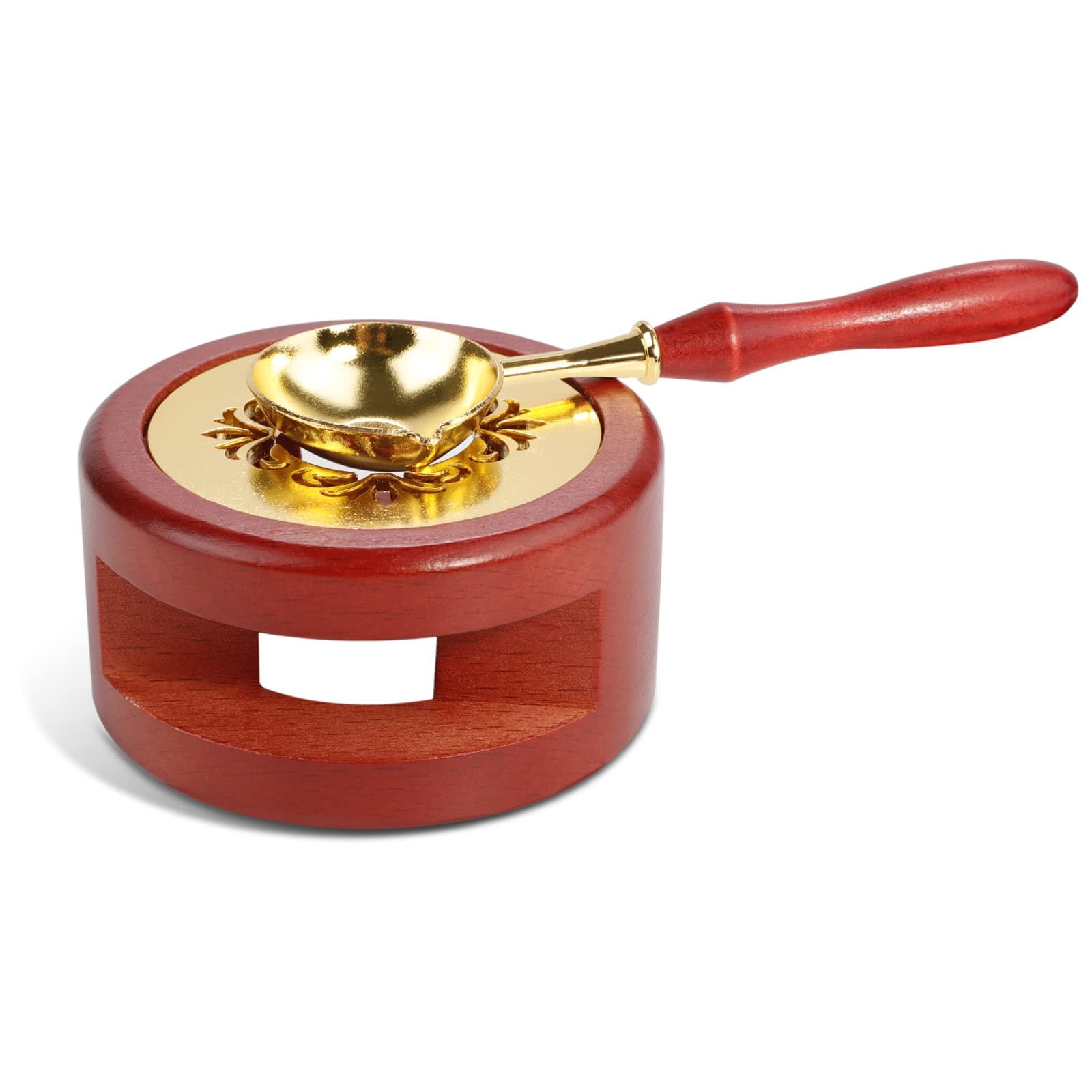 Wax Seal Kit, DesignerBox Wax Seal Warmer Wax Seal Stamp Set Melting Furnace Tool with Wax Melting Spoon for Melting Wax Seal Sticks or Beads, Wax Seal Spoon Holder for Letter Envelope Sealing (#C)