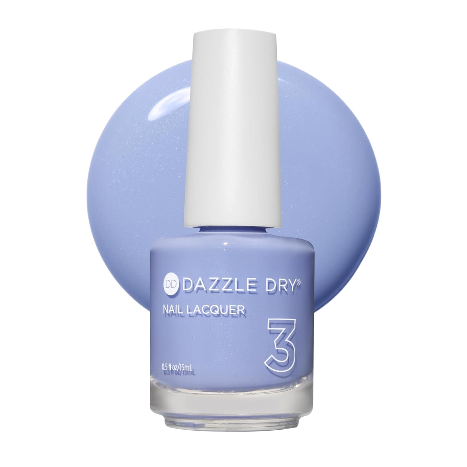 Dazzle Dry Nail Lacquer (Step 3) - Sail Away - A pastel periwinkle blue. Full coverage cream. (0.5 fl oz)