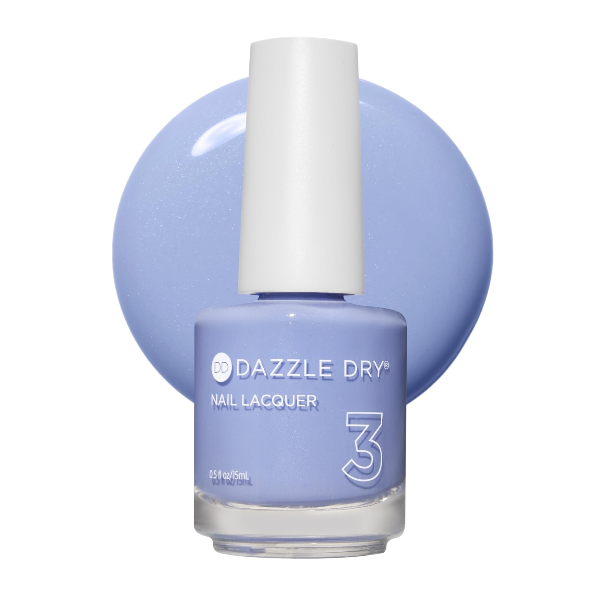 Dazzle Dry Nail Lacquer Step 3 – Sail Away Pastel Periwinkle Blue