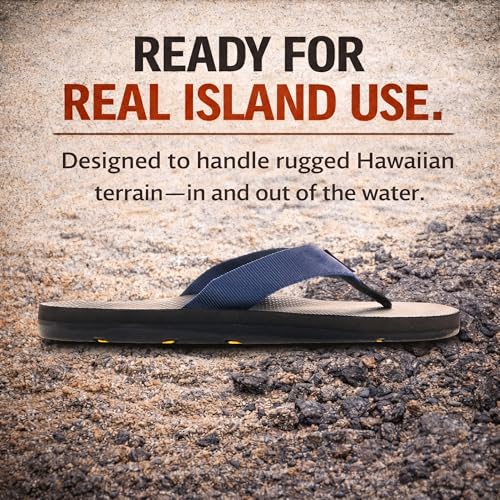Image of Scott Hawaii Makaha Flip Flop Navy | Custom Molded Outsole with Arch Support | Podiatrist Recommended