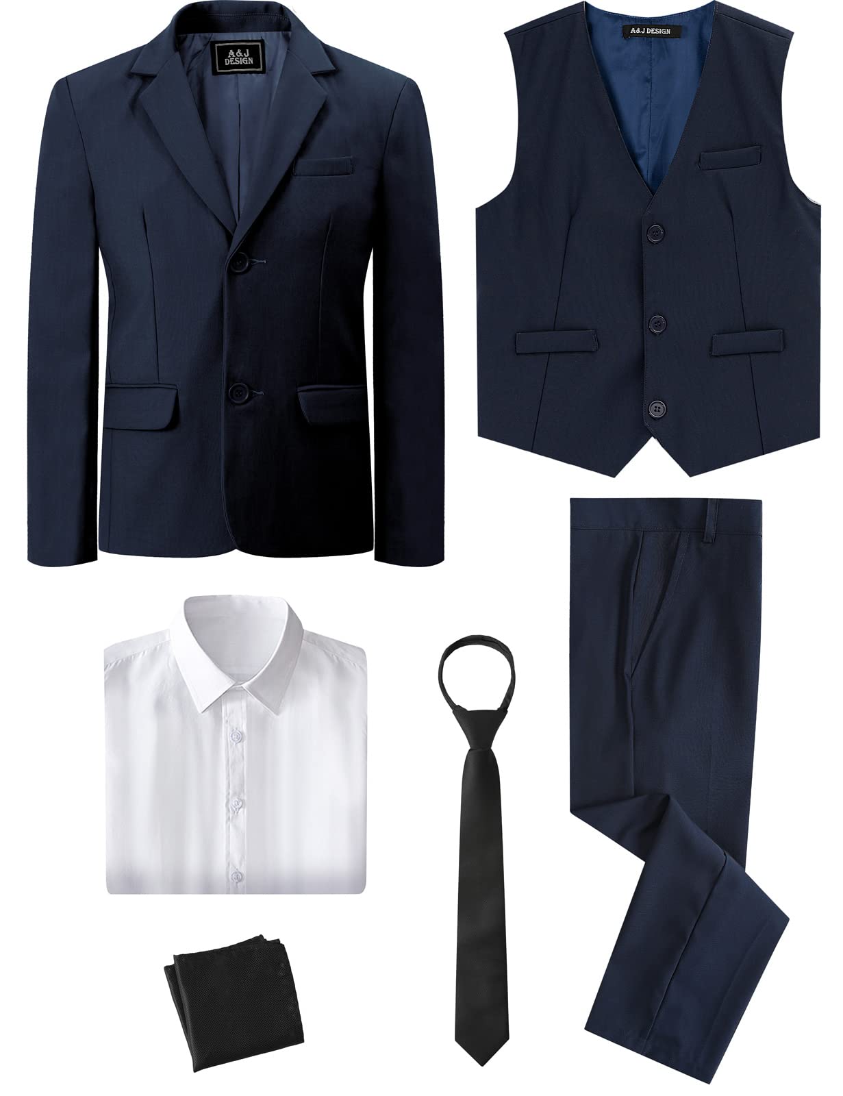 mintgreen Kinderanzug Set Jungen, Hochzeit Outfit Party Formaler Pagen-Smoking, Dunkle Marine, 11-12 Jahre, Tag 12