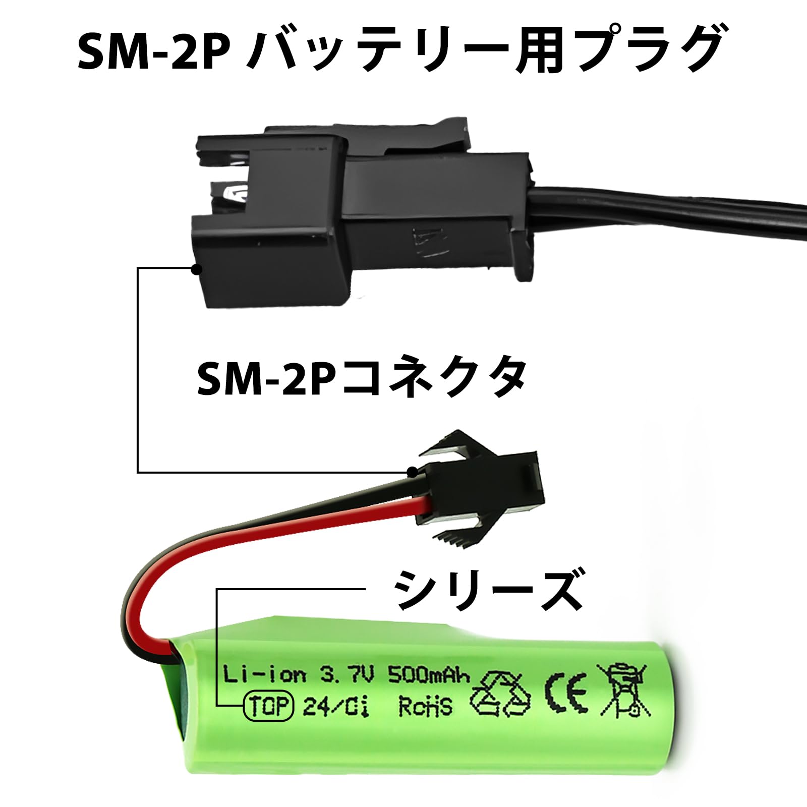 Amazon.co.jp: CowGoldChild 3.7v リポバッテリー 充電器 SM-2P