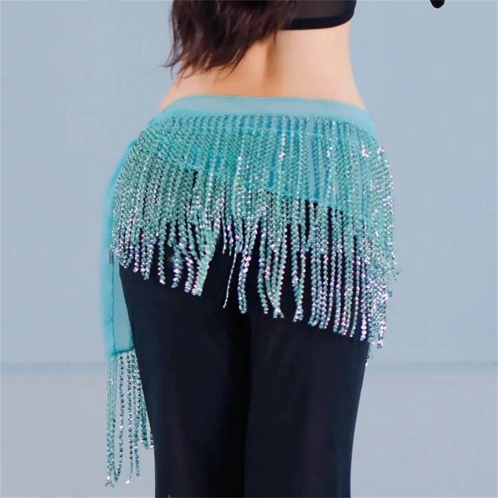 Catena da donna con frange e paillettes, sciarpa in vita per adulti e bambini, accessori per costume da pratica di danza