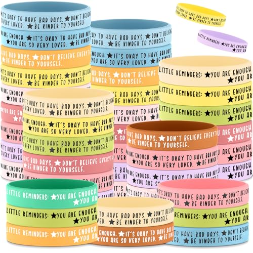 Ecation 36 Pcs Mental Health Awareness Month Wristbands Bulk Motivational