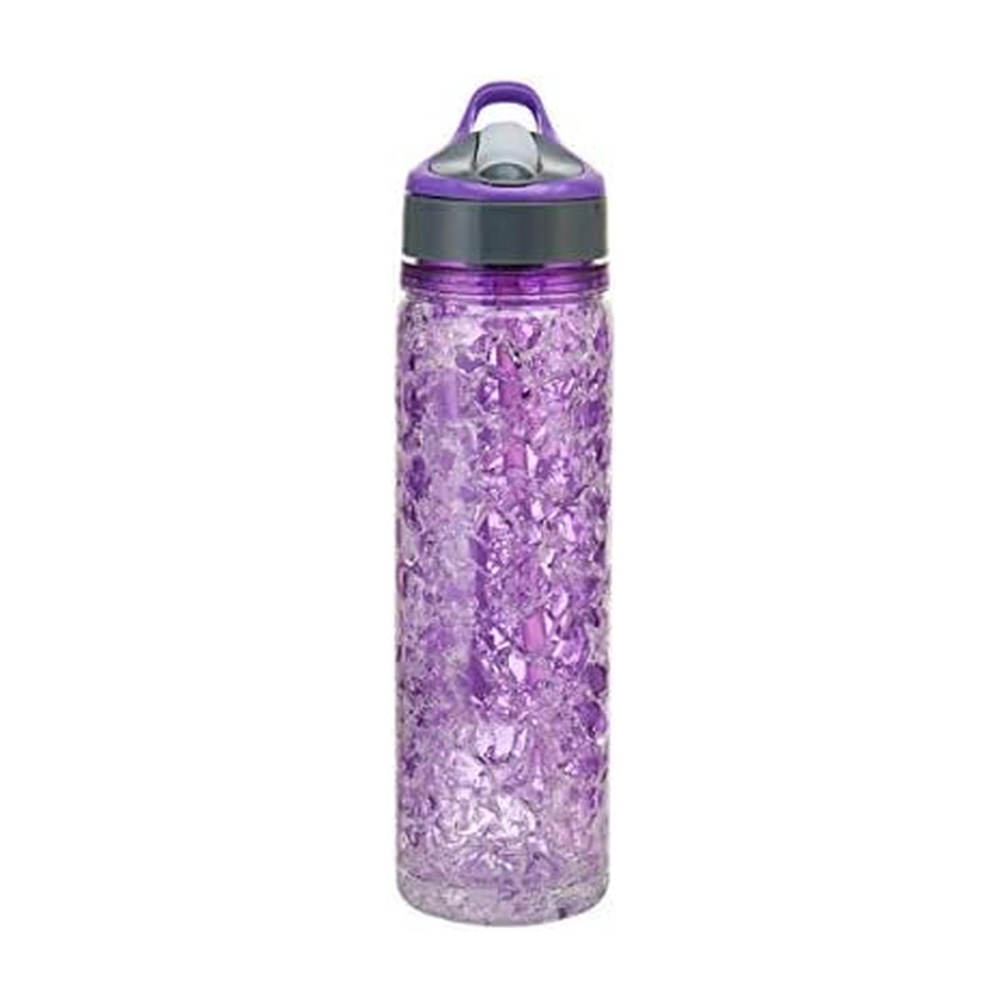 Copco 5237208 Freezeable Double Wall Insulated Tritan Water Bottle with Crackle Gel, 18 Ounces, Purple