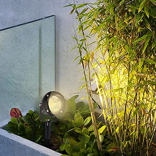 Eleglo 18W Low Voltage Landscape Lighting Led Spotlight Outdoor 12V~24V Ac/Dc Waterproof Landscape Lights Spot Lights For Yard With Spiked Stake Warm White Flag Light Garden Decorative Lamp (2 Pack) #TOP6