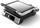 Philips Contact Grill - Température réglable. Grande surface de cuisson et Puissance élevée. Plaques Antiadhésives Amovibles et bac récolteur de graisses. (HD6301/90) - 1