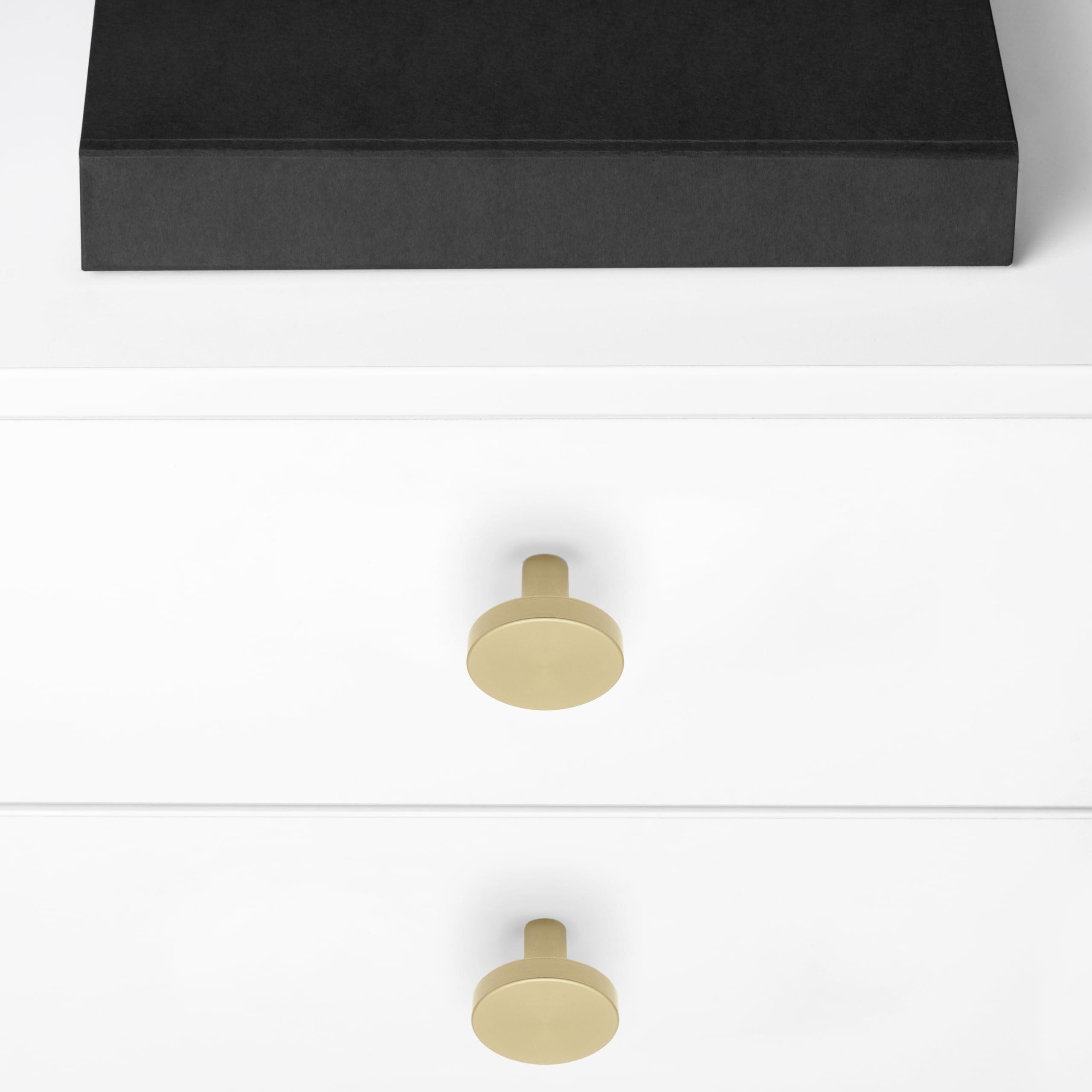 Emuca - Lot de 10 Furniture knobs, Diameter 30mm, Aluminium, Gold, 10 unidades - Image 4