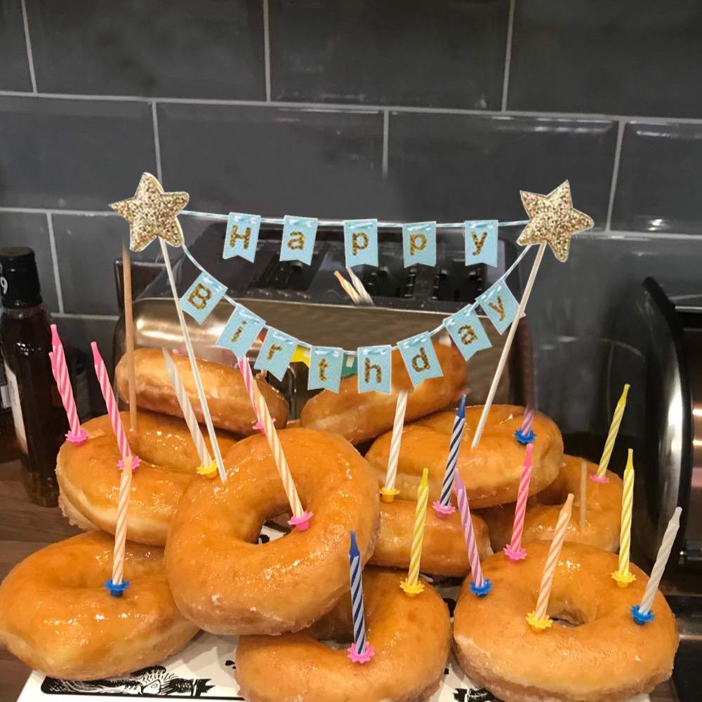 Hobby creativi 12 Pezzi Decorazione Torta di Copleanno Happy Birthday