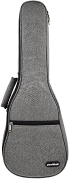 CLOUDMUSIC Ukulele Case Gig Bag, Concert 23", Grey | Padded, Backpack