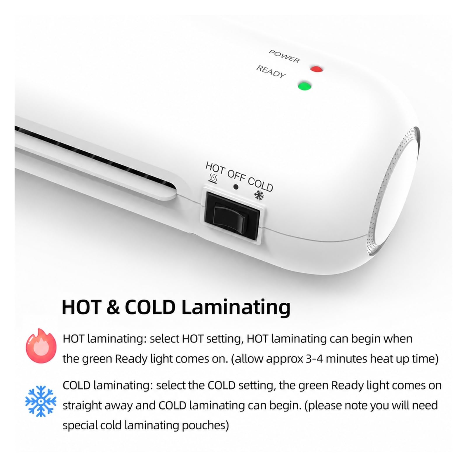 Laminator, Zestaw Maszyn Do Laminowania Biurkowego, Na Gorąco I Zimno, 9 Cali, A4 do domu i biura