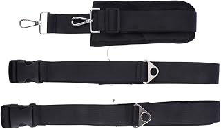 BESPORTBLE Kayak Paddle Grips 1 Set/3pcs Kayak Carrying Strap Adjustable Paddle Board Shoulder Strap Canoe Longboard Carry Belt Safety Paddle Leashes for Surfboard Stand Up (Black)