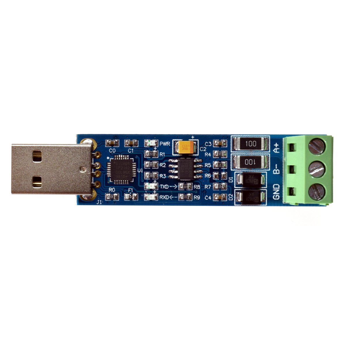 2 pcs Beaucoup Cp2102 Max13487 USB RS485 convertisseur USB vers RS485