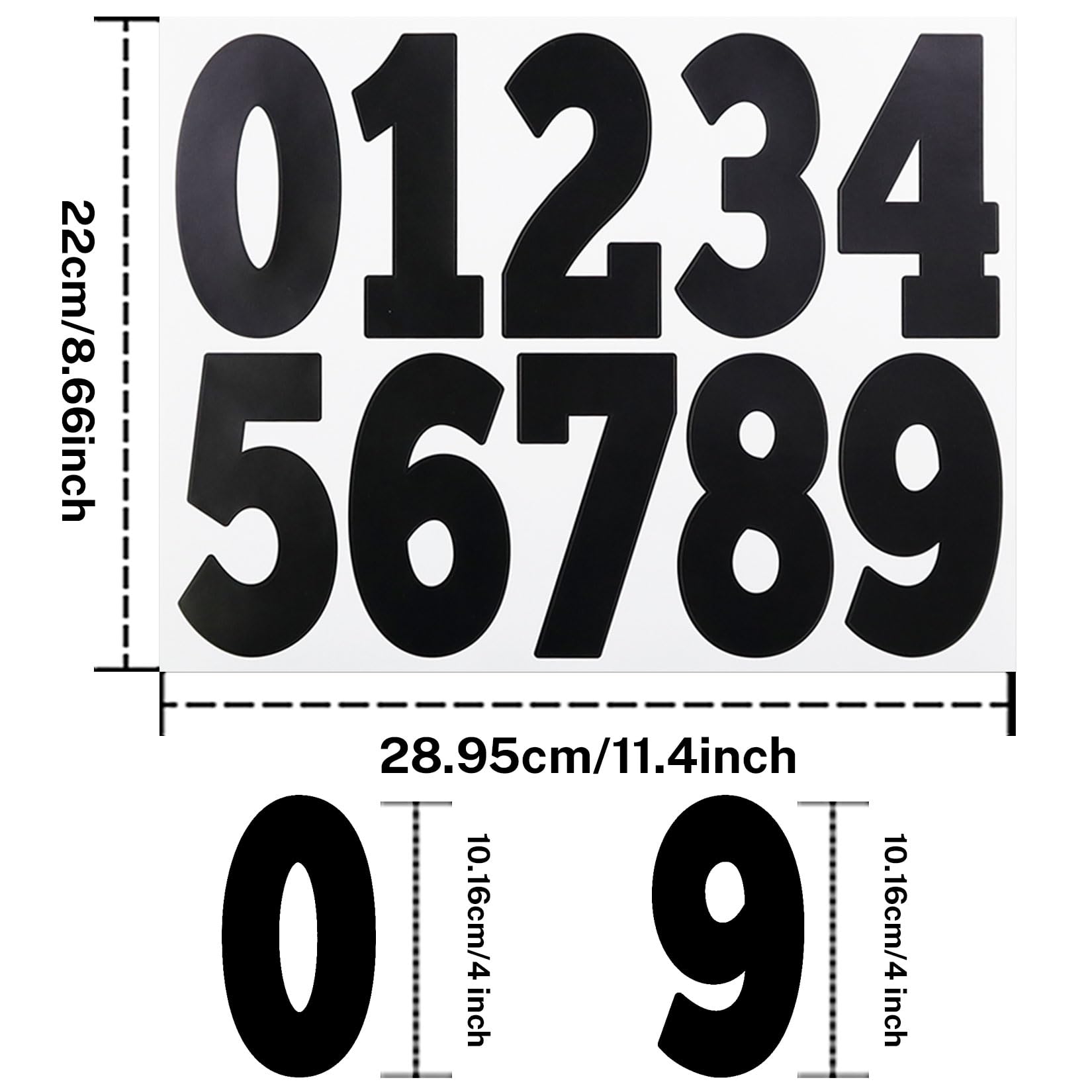 KGDUYC 6 Feuilles 60 Pcs Autocollant De Numéros Boîte Aux