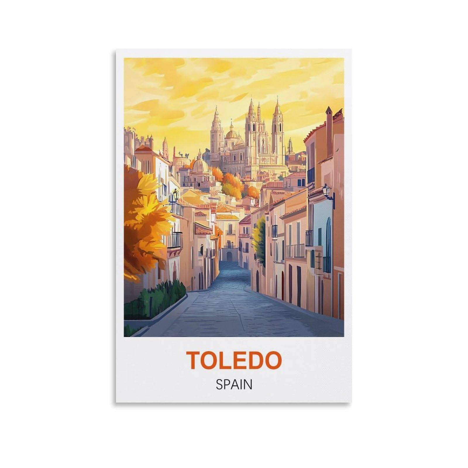 EZMLFA 5D Diamond Art Kits Adults,Toledo Spain,DIY Cross Stitch Crystal Rhinestone Embroidery Pictures Craft for Home Wall Deco 50x60cm