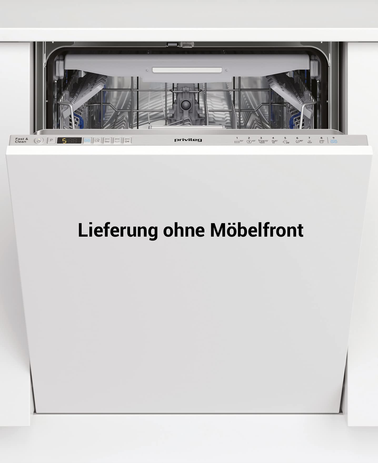 Privileg RIO 3T131 A FE X Vollintegrierbarer Geschirrspüler 60 cm 14 Maßgedecke Fast&Clean 28' Auto Door Push&Go Multizone Startzeitvorwahl Vollwasserschutz Energieklasse D