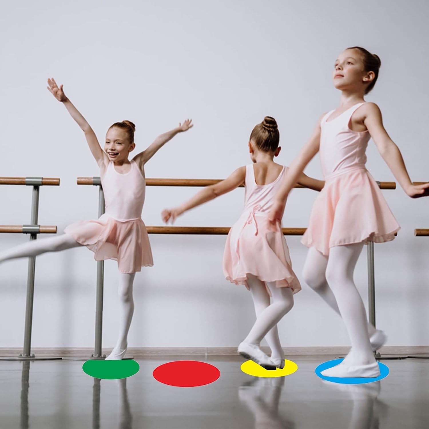 24 Pieces Round Floor Stickers 4 Inch Classroom Spots Stickers for Line up Multicolor Markers Floor Spots Self Adhesive Vinyl Dot Spots for Preschool Classroom and Kindergarten Elementary Teachers : Office Products