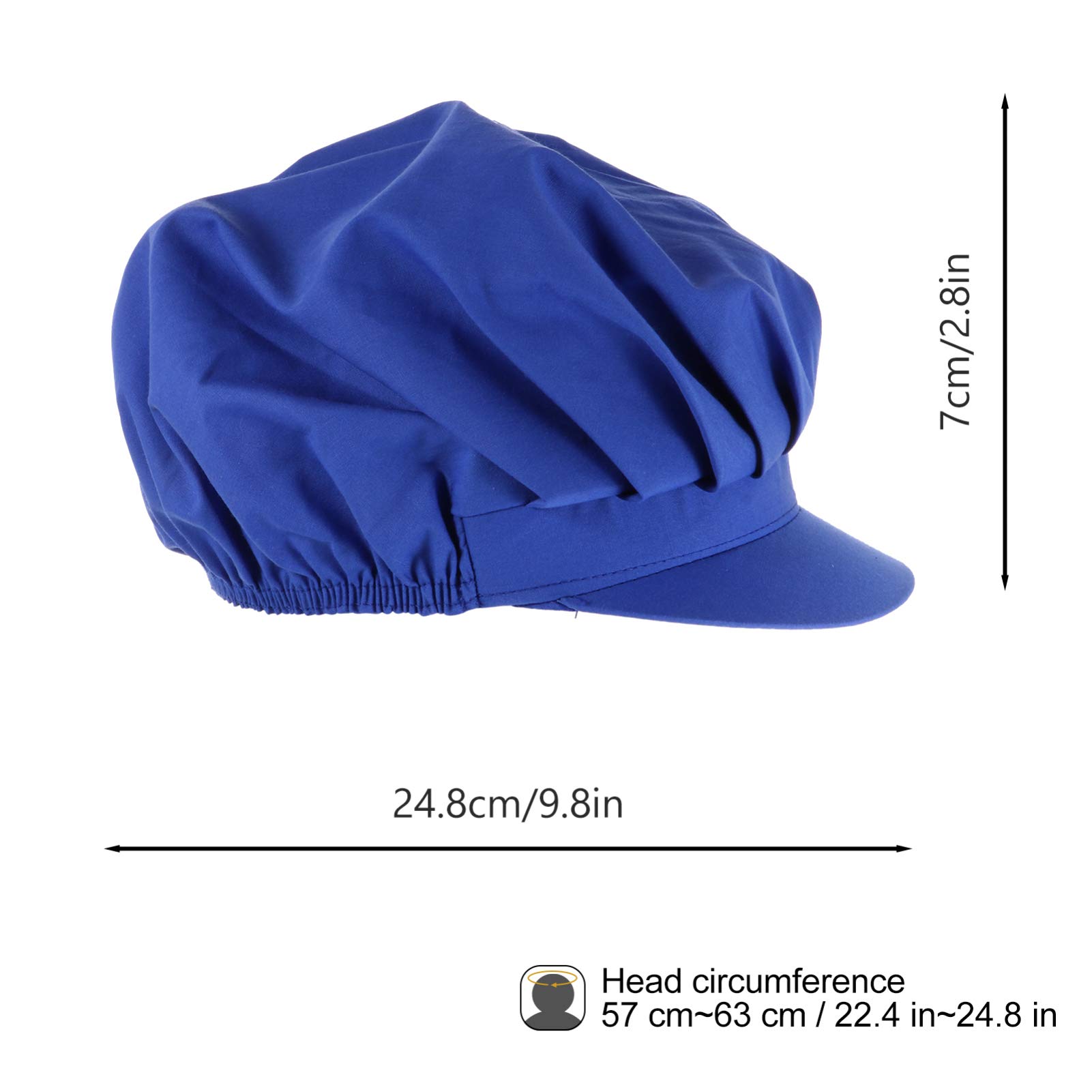 HEALLILY Chef Cap Cappello Elastico in Cotone Traspirante per Cucina Uomini Donne Blu