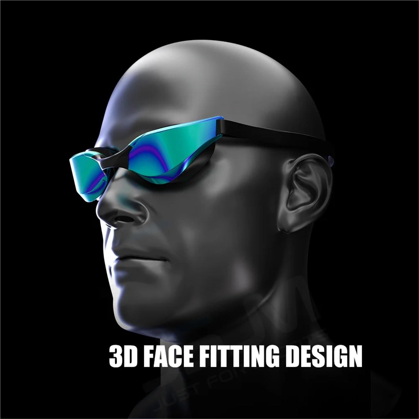 Gafas de natación antivaho for adultos Para Deportes | Hombres Mujeres con lentes gran angular HD Gafas de natación de silicona ajustables impermeables