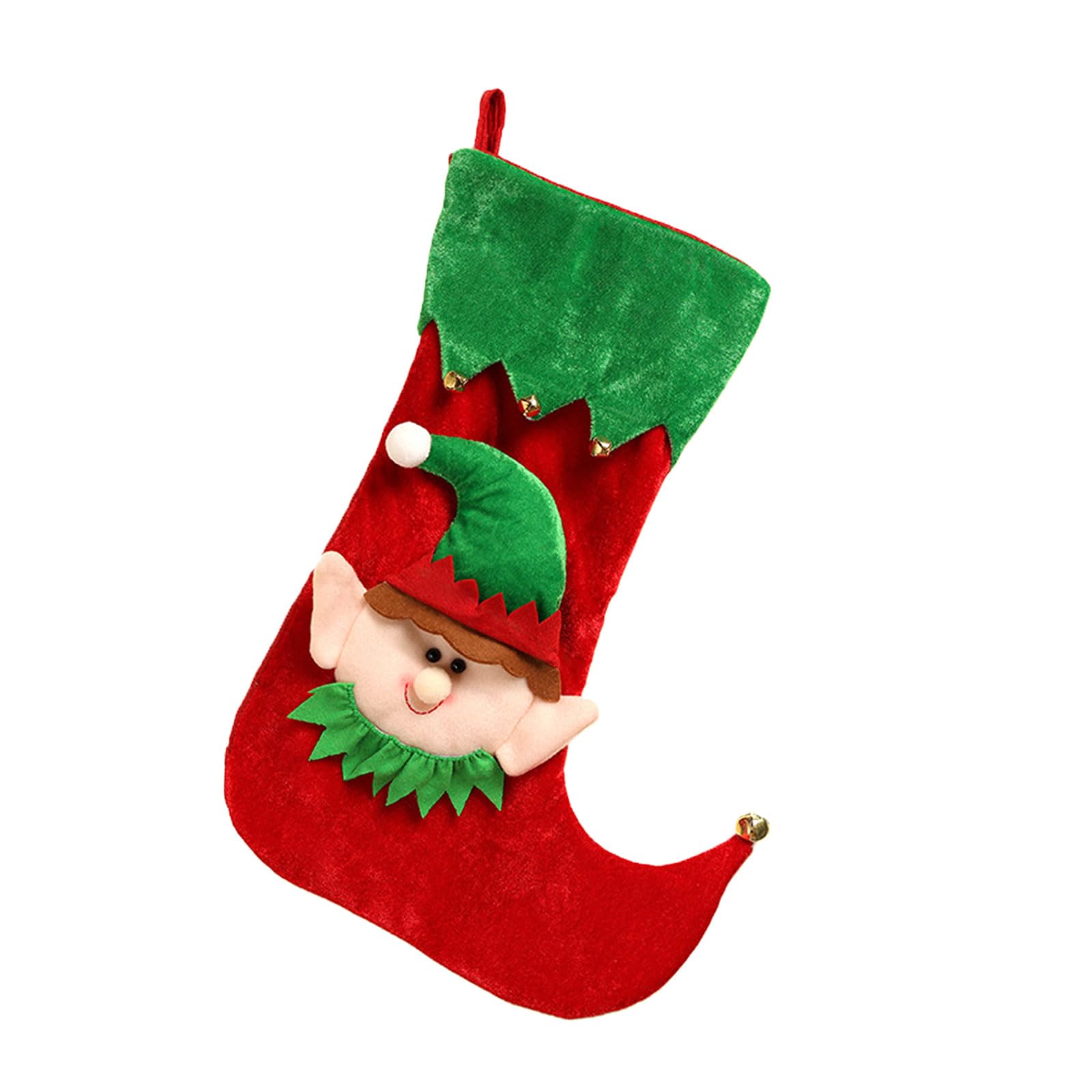 NVOQILIN Christmas Stockings Candy Gift Bag Cartoon Elves Christmas Hanging Socks Socks for Fireplaces Decoration Stockings