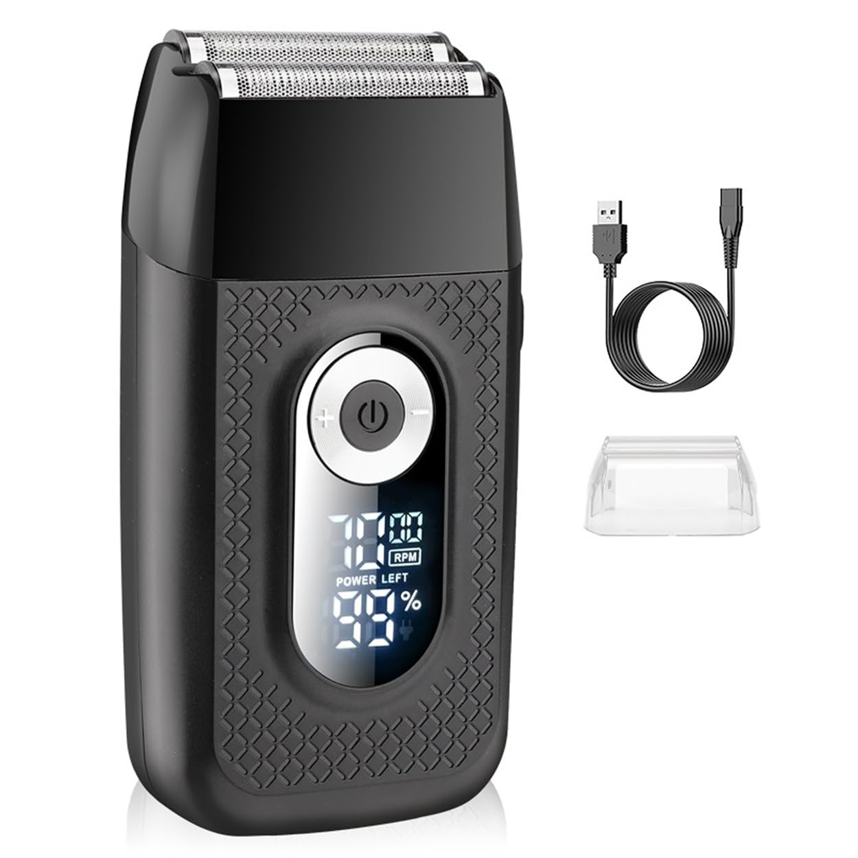 Afeitadora eléctrica profesional recargable con pantalla LCD, portátil, inalámbrica, multifuncional, para hombre, recortadora de barba