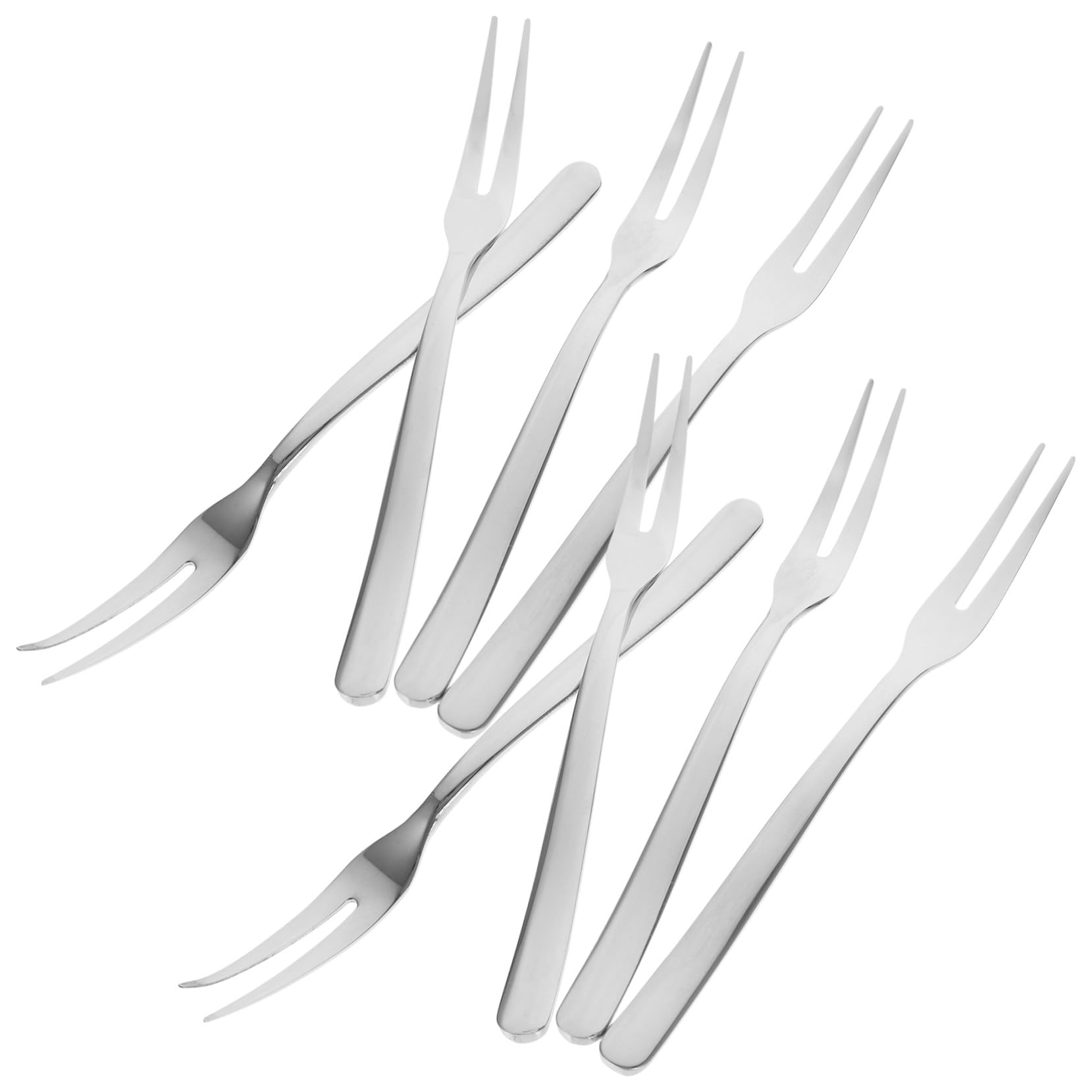 8 pezzi Forchette Dessert in Acciaio Inox da Forchettine Piccole per Frutta Antipasti e Insalate Riutilizzabili e Resistenti per Famiglia e Eventi