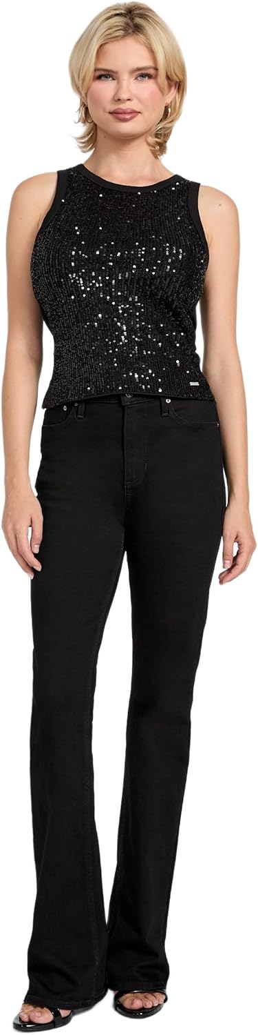 Guess Womens Alexia Sequins Tank Top - Image 2